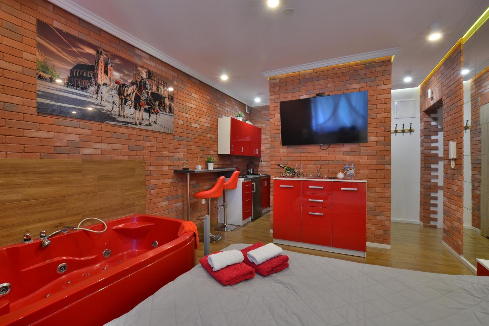 Jacuzzi Apartment Red Краков Экстерьер фото